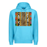 Ocean Blue western serape cowhide Premium Hoodie - Jasminsmagicworld