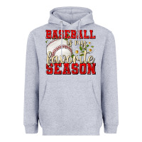 Heather Grey baseball is my favorite season Heavyweight Hoodie - texasbilliewilder