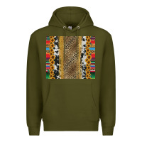 Army Green western serape cowhide Premium Hoodie - Jasminsmagicworld