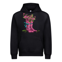 Black valentines day western boots and roses Urban Hoodie - AdoDesignShop