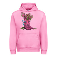 Fuchsia Pink valentines day western boots and roses Urban Hoodie - AdoDesignShop