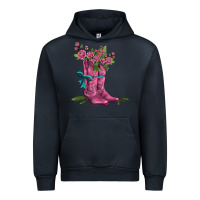 Navy valentines day western boots and roses Urban Hoodie - AdoDesignShop