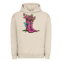 Pigment French Oak valentines day western boots and roses Urban Hoodie - AdoDesignShop