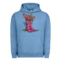 Pigment Pebble Blue valentines day western boots and roses Urban Hoodie - AdoDesignShop