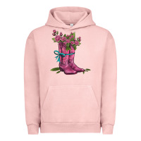 Pigment Salmon valentines day western boots and roses Urban Hoodie - AdoDesignShop
