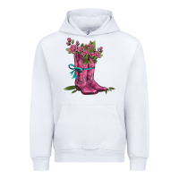 White valentines day western boots and roses Urban Hoodie - AdoDesignShop
