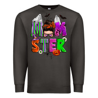 Smoke halloween momster messy bun Premium Sweatshirt - Zillion Design Studio