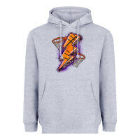 Heather Grey basketball lightning bolt Heavyweight Hoodie - Zillion Design Studio