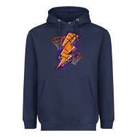 Navy basketball lightning bolt Heavyweight Hoodie - Zillion Design Studio