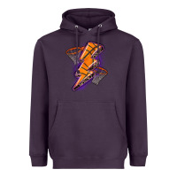 Plum basketball lightning bolt Heavyweight Hoodie - Zillion Design Studio