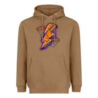 Toasted Coconut basketball lightning bolt Heavyweight Hoodie - Zillion Design Studio