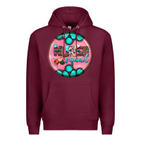 Burgundy nurse round earrings 3 Premium Hoodie - BundleAndBundleShop