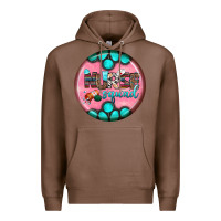 Chestnut nurse round earrings 3 Premium Hoodie - BundleAndBundleShop