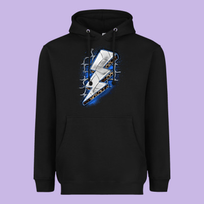 Volleyball Lightning Bolt Heavyweight Hoodie Designed By Zillion Design Studio