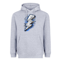 Heather Grey volleyball lightning bolt Heavyweight Hoodie - Zillion Design Studio