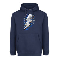 Navy volleyball lightning bolt Heavyweight Hoodie - Zillion Design Studio