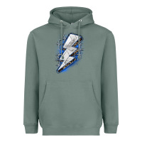 Sage volleyball lightning bolt Heavyweight Hoodie - Zillion Design Studio