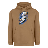 Toasted Coconut volleyball lightning bolt Heavyweight Hoodie - Zillion Design Studio