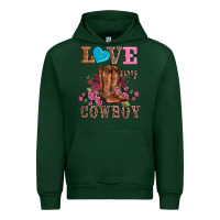 Forest Green valentines day love my cowboy Urban Hoodie - AdoDesignShop