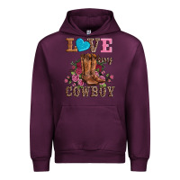Mauve Wine valentines day love my cowboy Urban Hoodie - AdoDesignShop