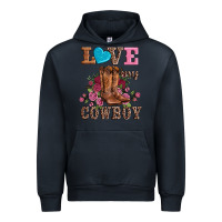 Navy valentines day love my cowboy Urban Hoodie - AdoDesignShop