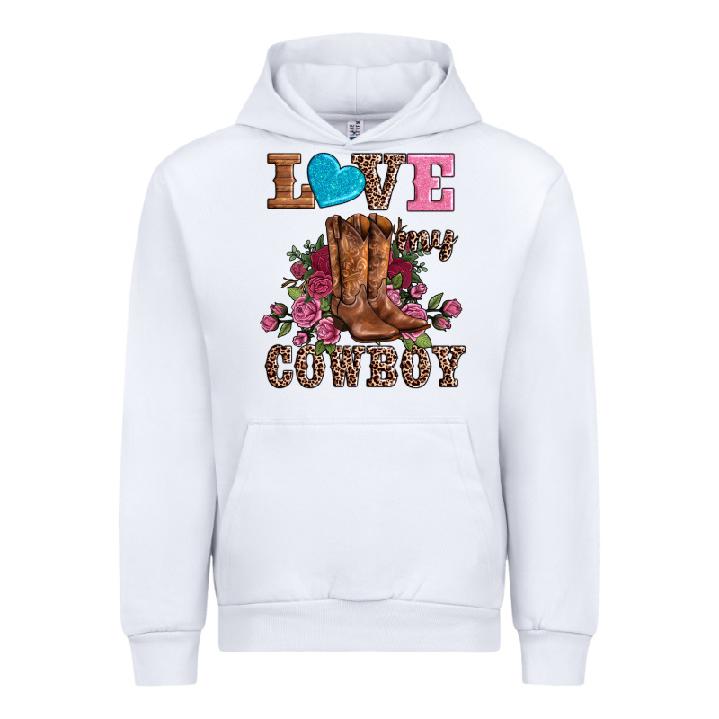 Valentines Day Love My Cowboy Urban Hoodie by AdoDesignShop | Teevron