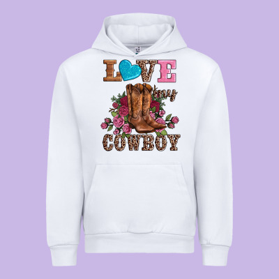 Valentines Day Love My Cowboy Urban Hoodie Designed By Adodesignshop