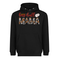 Black baseball mama Heavyweight Hoodie - texasbilliewilder