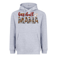 Heather Grey baseball mama Heavyweight Hoodie - texasbilliewilder
