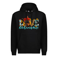 Black love dobermans Premium Hoodie - Artiststas