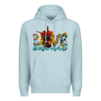 Blue Mist love dobermans Premium Hoodie - Artiststas