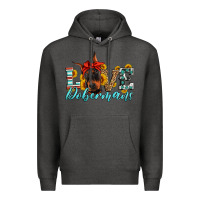 Charcoal Heather love dobermans Premium Hoodie - Artiststas