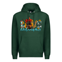 Sports Green love dobermans Premium Hoodie - Artiststas
