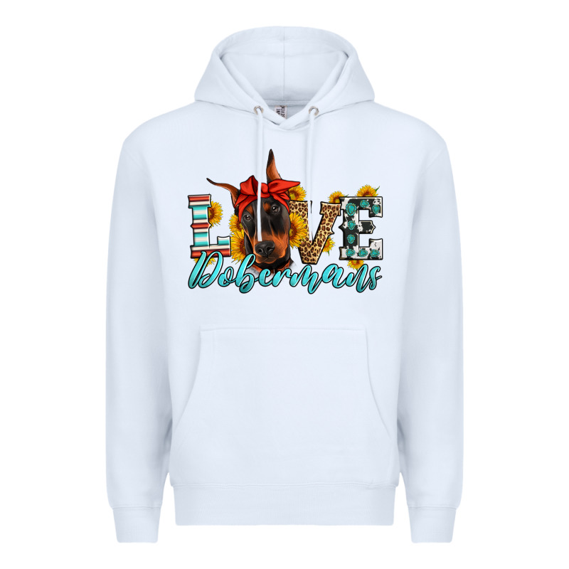 Love Dobermans Premium Hoodie by Artiststas | Teevron