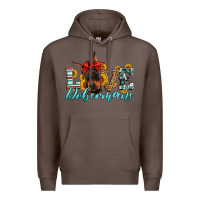 Coffee love dobermans Premium Hoodie - Artiststas