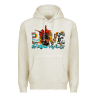 Oatmeal Heather love dobermans Premium Hoodie - Artiststas