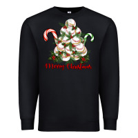 Black merry christmas baseball Premium Sweatshirt - RanaPortraitStore
