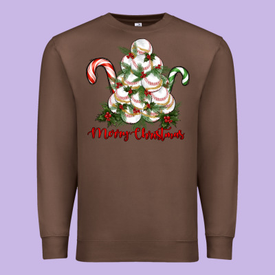 Merry Christmas Baseball Premium Sweatshirt Designed By Ranaportraitstore