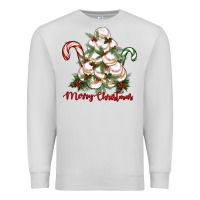 Dove Grey merry christmas baseball Premium Sweatshirt - RanaPortraitStore