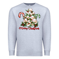 Heather Grey merry christmas baseball Premium Sweatshirt - RanaPortraitStore