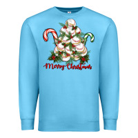 Ocean Blue merry christmas baseball Premium Sweatshirt - RanaPortraitStore