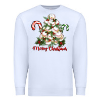 White merry christmas baseball Premium Sweatshirt - RanaPortraitStore