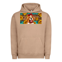 Pigment Burro beagle with sunflowers license plate Urban Hoodie - Artiststas