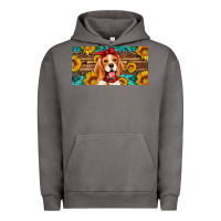 Pigment Tornado beagle with sunflowers license plate Urban Hoodie - Artiststas