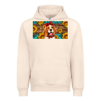 Sandshell beagle with sunflowers license plate Urban Hoodie - Artiststas