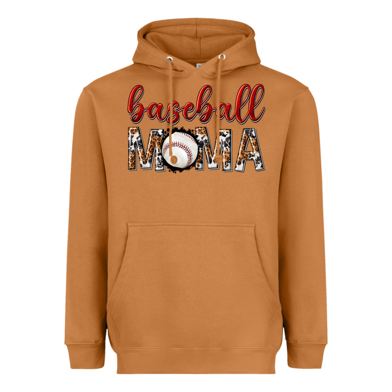 Baseball Mama With Leopard Heavyweight Hoodie by texasbilliewilder | Teevron