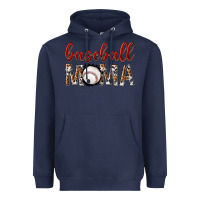 Navy baseball mama with leopard Heavyweight Hoodie - texasbilliewilder