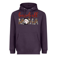 Plum baseball mama with leopard Heavyweight Hoodie - texasbilliewilder