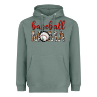 Sage baseball mama with leopard Heavyweight Hoodie - texasbilliewilder