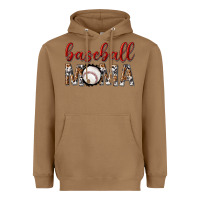 Toasted Coconut baseball mama with leopard Heavyweight Hoodie - texasbilliewilder
